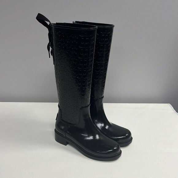 Coach-Classic Signature Logo Lace Up Rain Boots - Picture 5 of 15